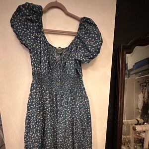Arula Maxi Floral Blue Dress